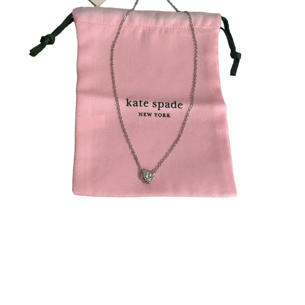 Kate Spade Infinity & Beyond Silver Necklace new